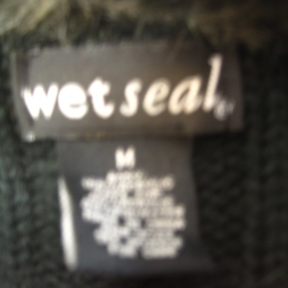 Wet Seal Womens Sweater Vest Medium Brown Faux Fur - Picture 2 of 7